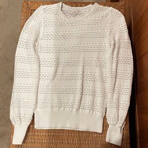LOFT Ivory Textured Pullover